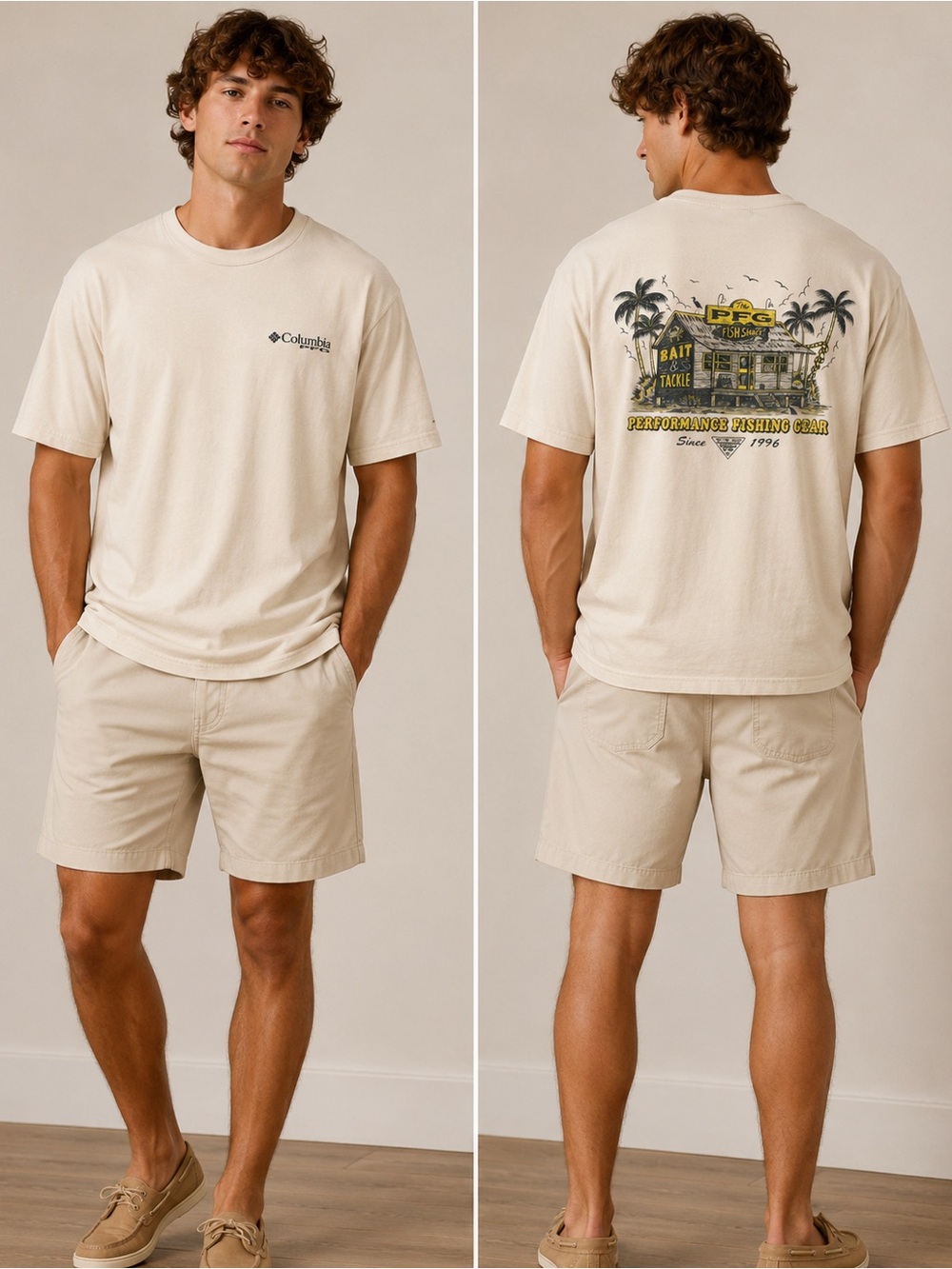 Columbia PFG Cream Bait Shop Tee